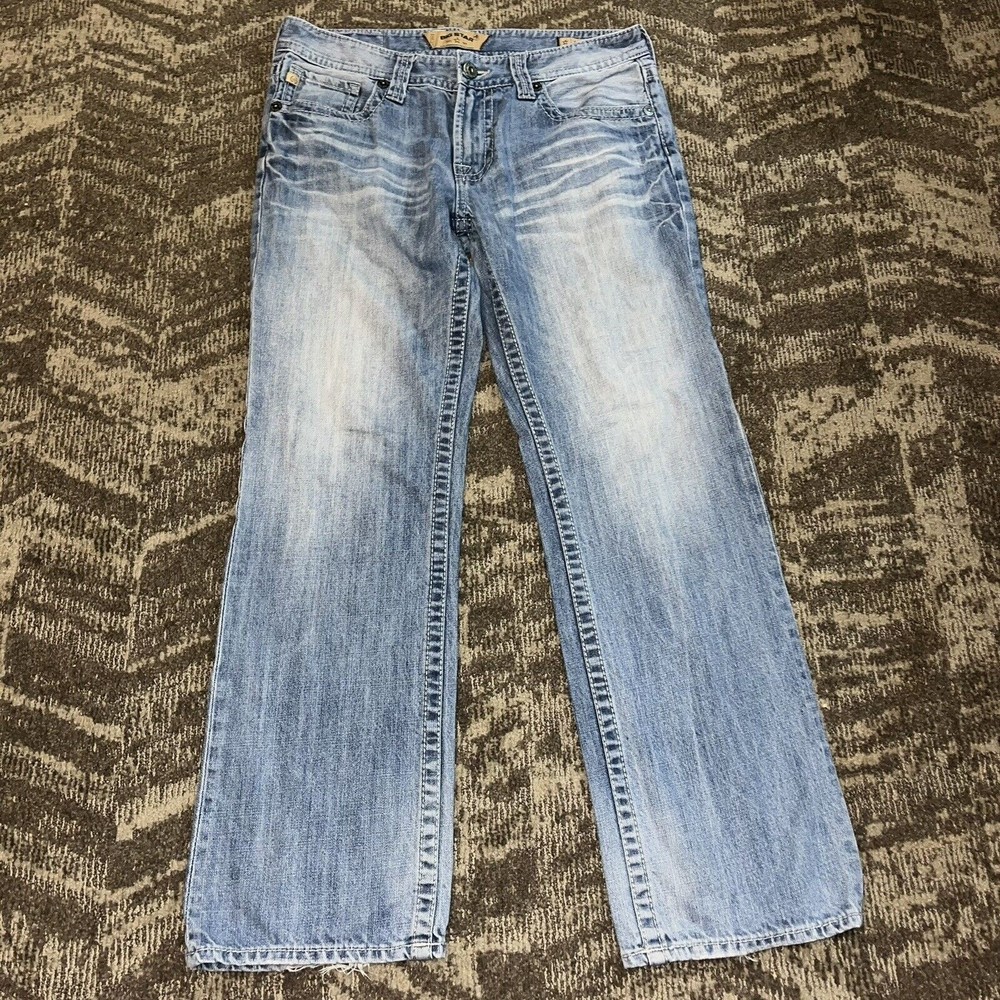 Big Star Union Straight Jeans Blue Lightwash Denim Mens 34R